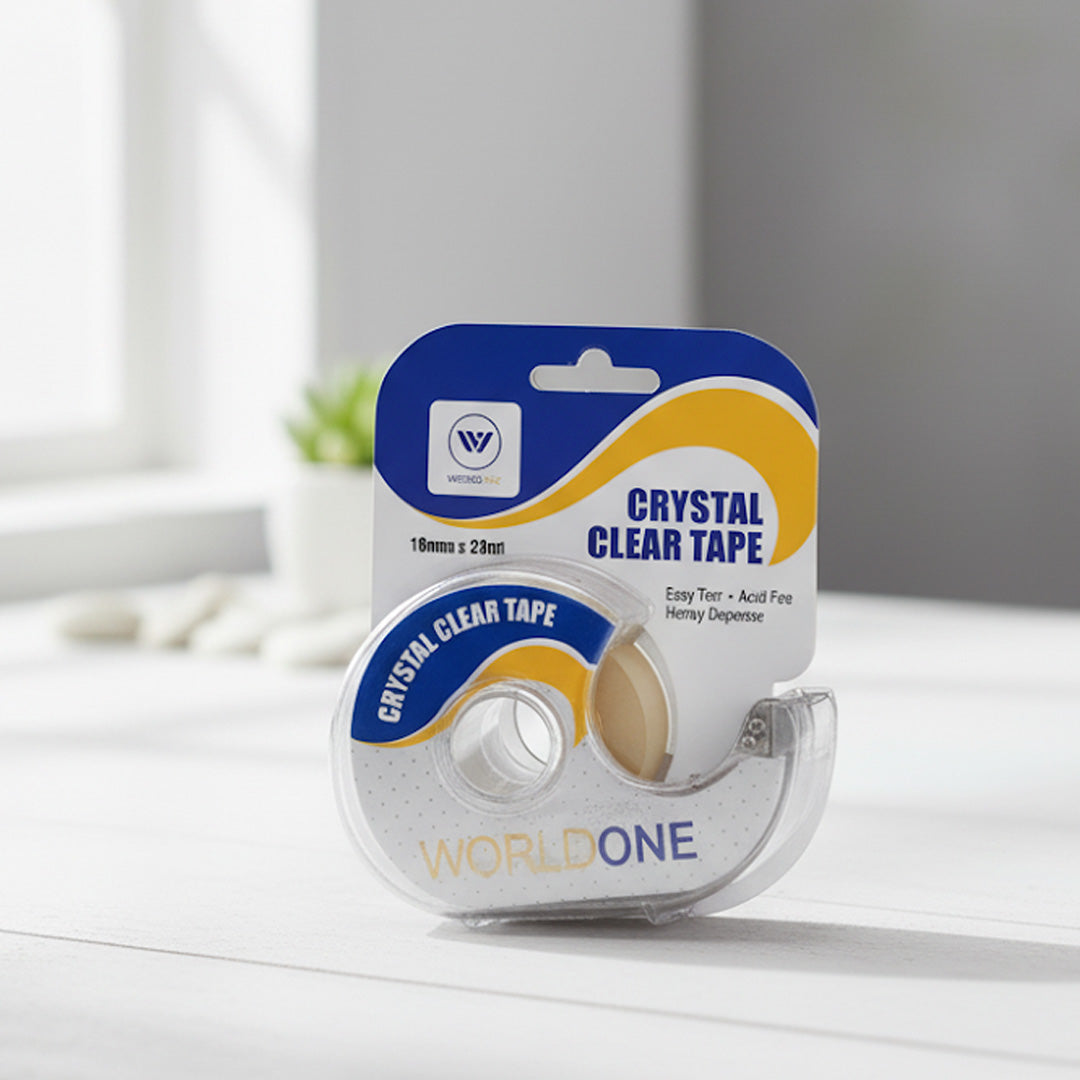 Worldone Crystal Clear Tape with Refillable Dispenser