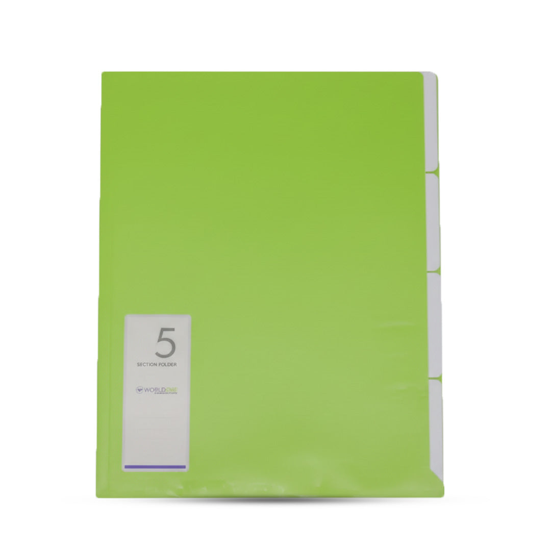 WOCNursing 5冊 Worldone Plastic 5 Section Multicolor Folder – SCOOBOO