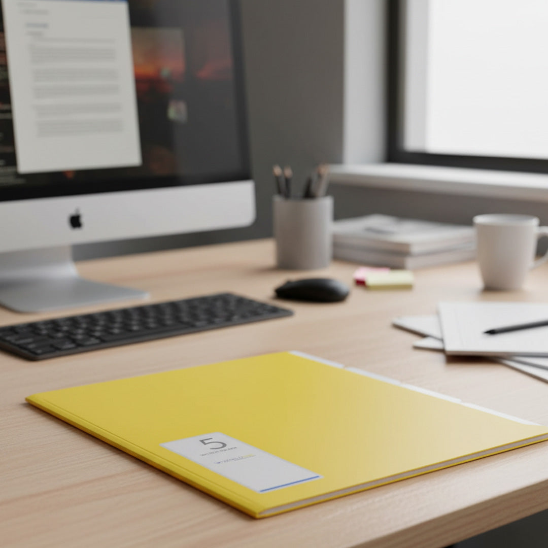 Worldone Plastic 5 Section Multicolor Folder