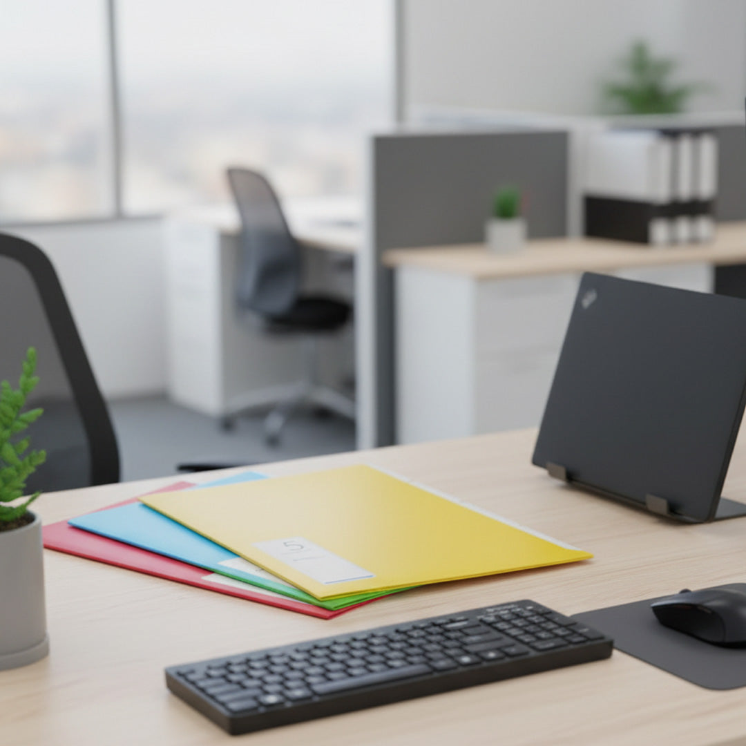 Worldone Plastic 5 Section Multicolor Folder