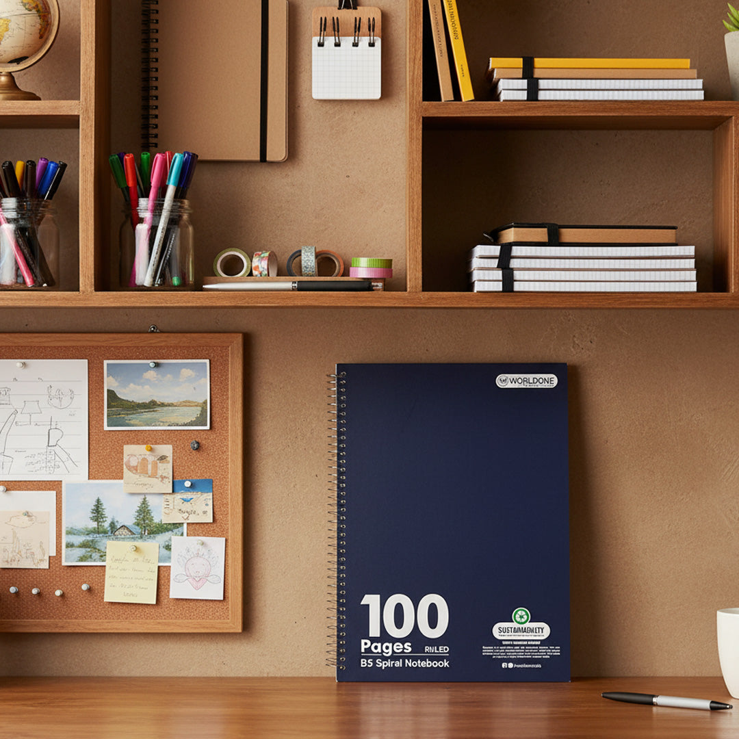 Worldone Spiral Ruled Notebook