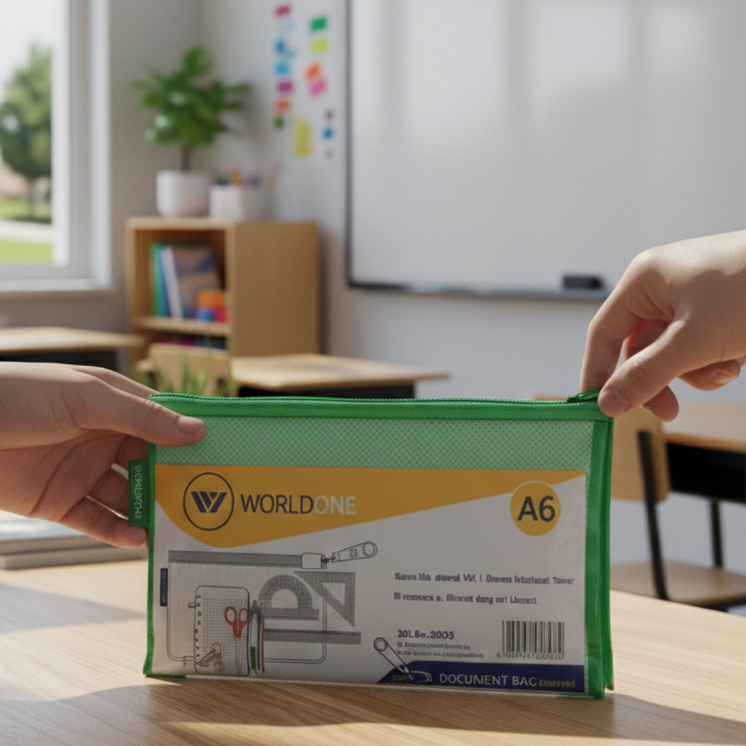 Worldone Transparent Pencil Pouch with Zipper