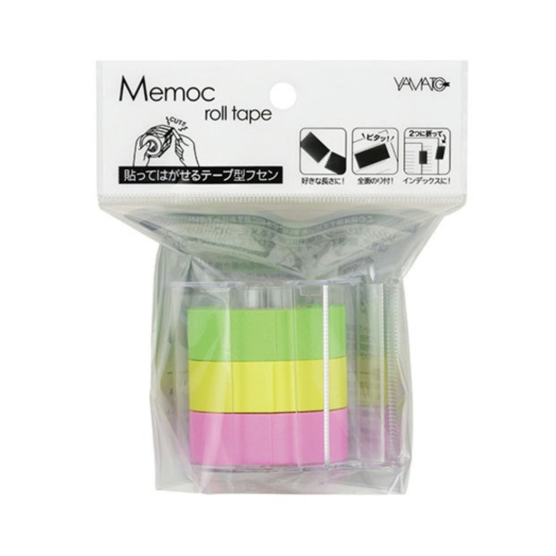 Yamato Sticky Notes Memoc Roll Tape with Cutter
