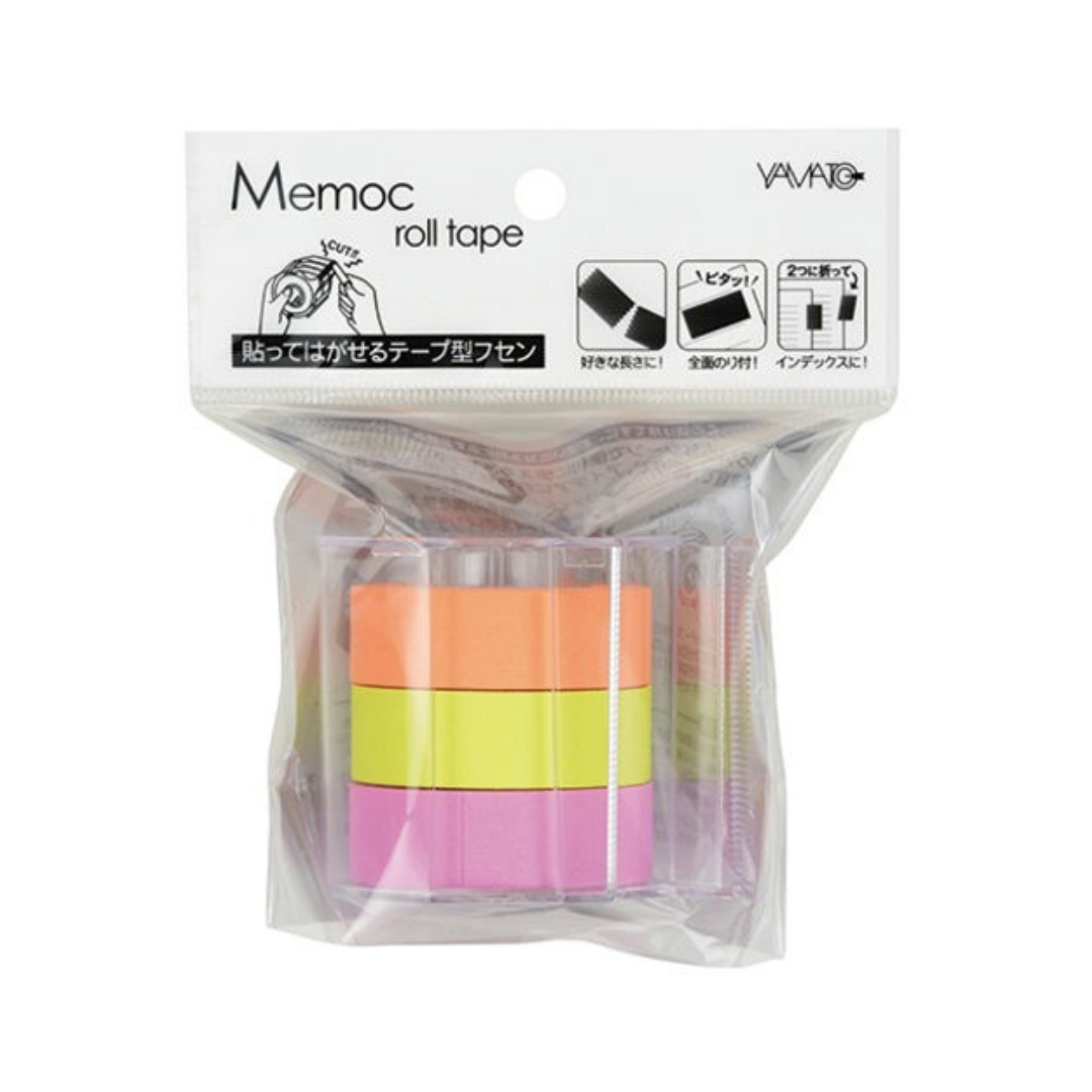 Yamato Sticky Notes Memoc Roll Tape with Cutter