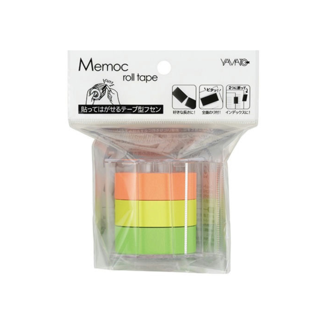 Yamato Sticky Notes Memoc Roll Tape with Cutter