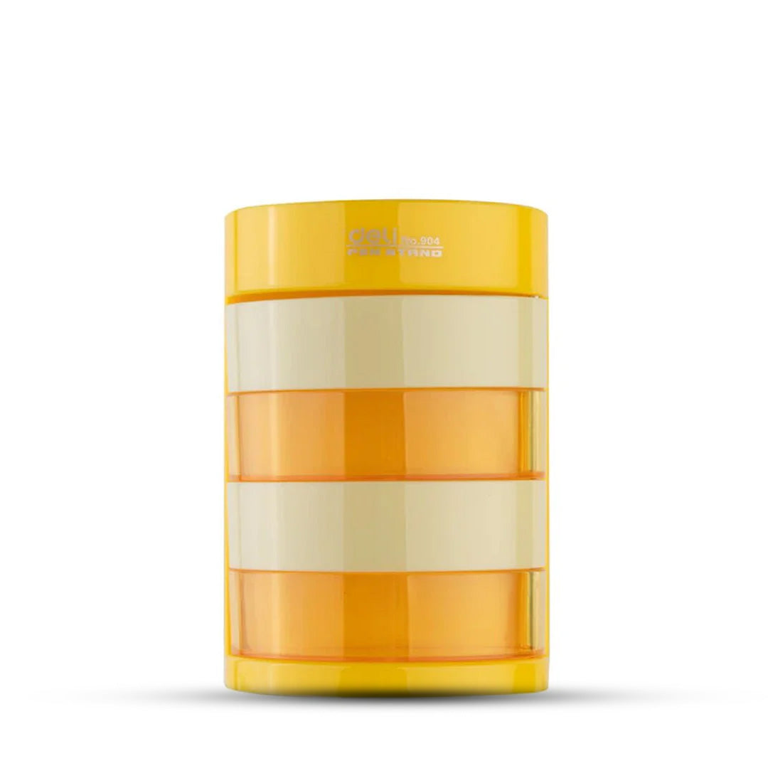 Deli Compartments Plastic Pen Holder