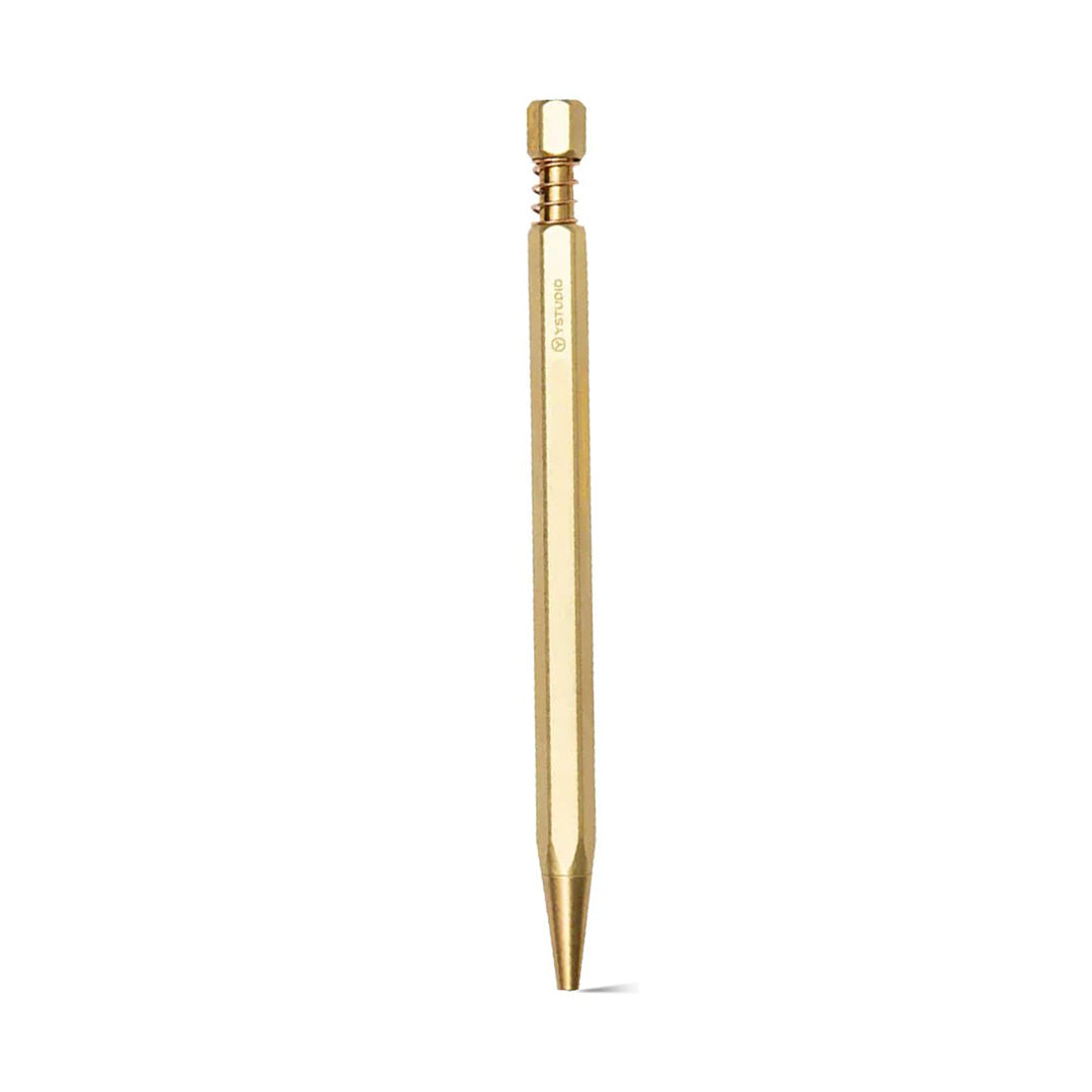 Ballpoint Pen Spring Ystudio, Ballpoint Pen - Classic Revolve Spring Brass. - SCOOBOO - Ystudio