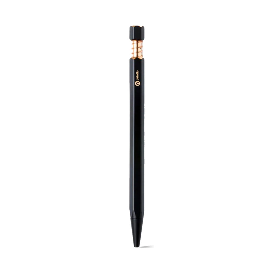 Ystudio Revolve Black Spring Ball Point Pen