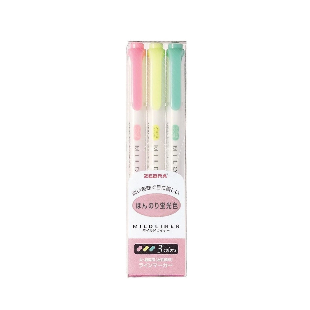 Zebra Mildliner Dual-Tip Brush Pen Set x 3