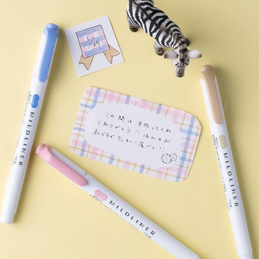 Zebra Mildliner Dual-Tip Brush Pen Set x 3