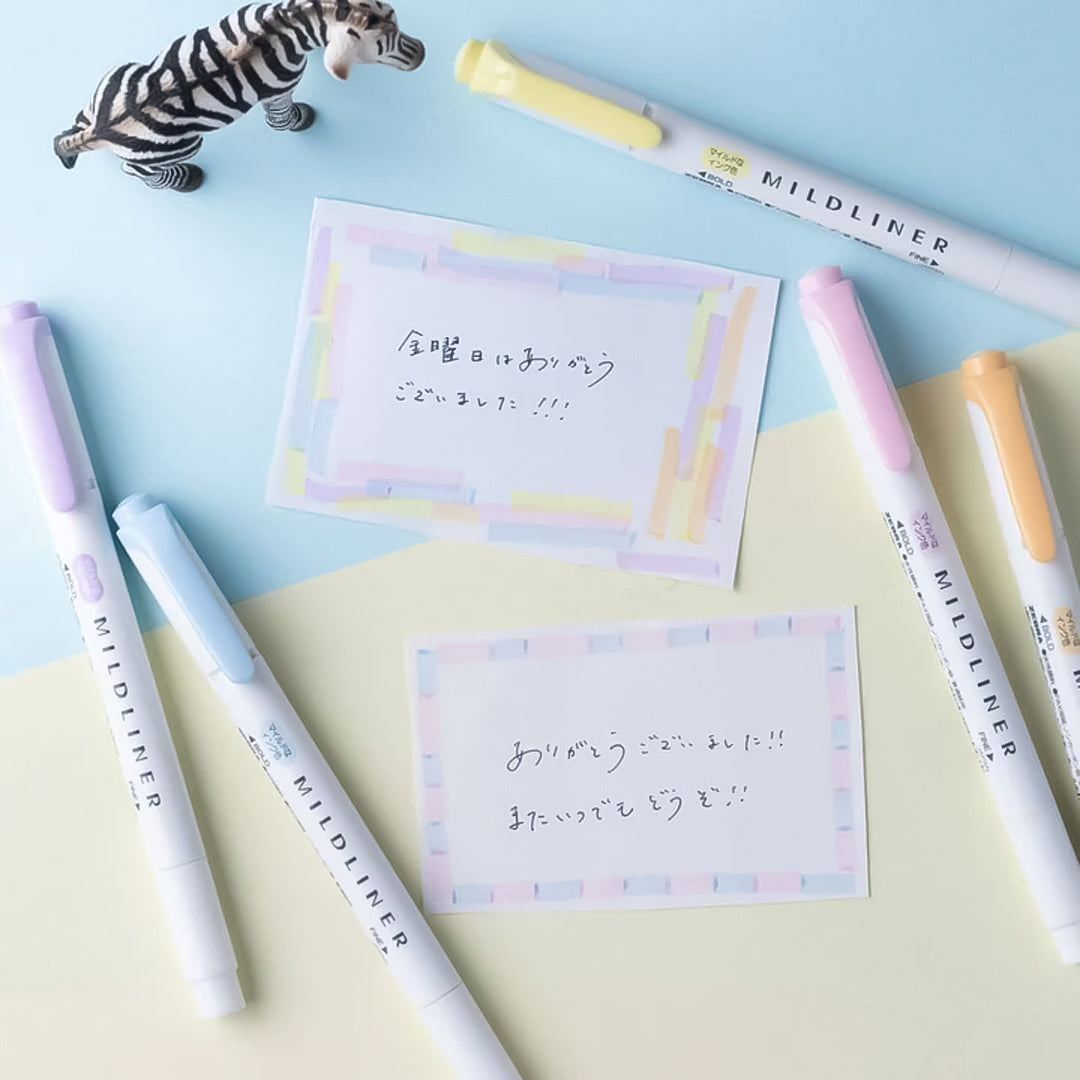 Zebra Mildliner Dual-Tip Brush Pen Set x 3