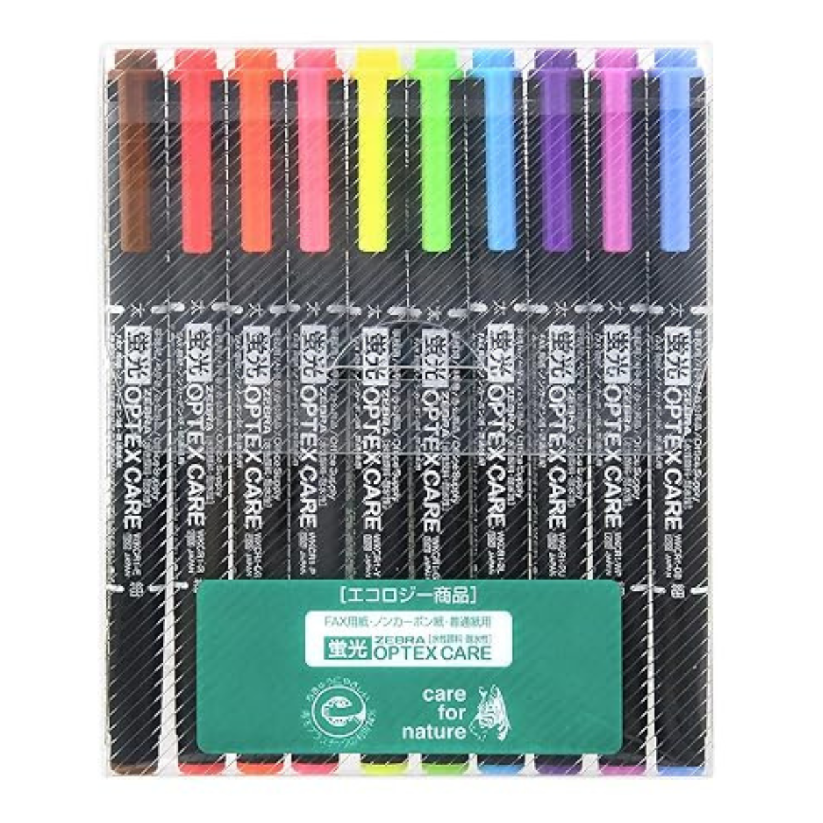 Zebra Optex Care Fluorescent Highlighter Set