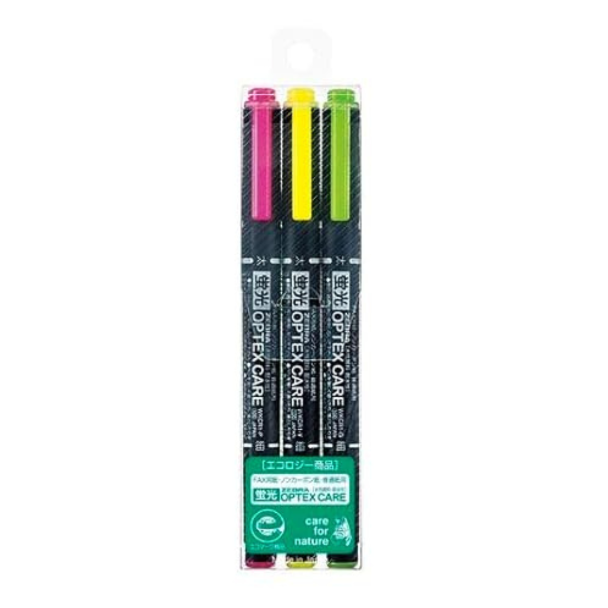 Zebra Optex Care Fluorescent Highlighter Set