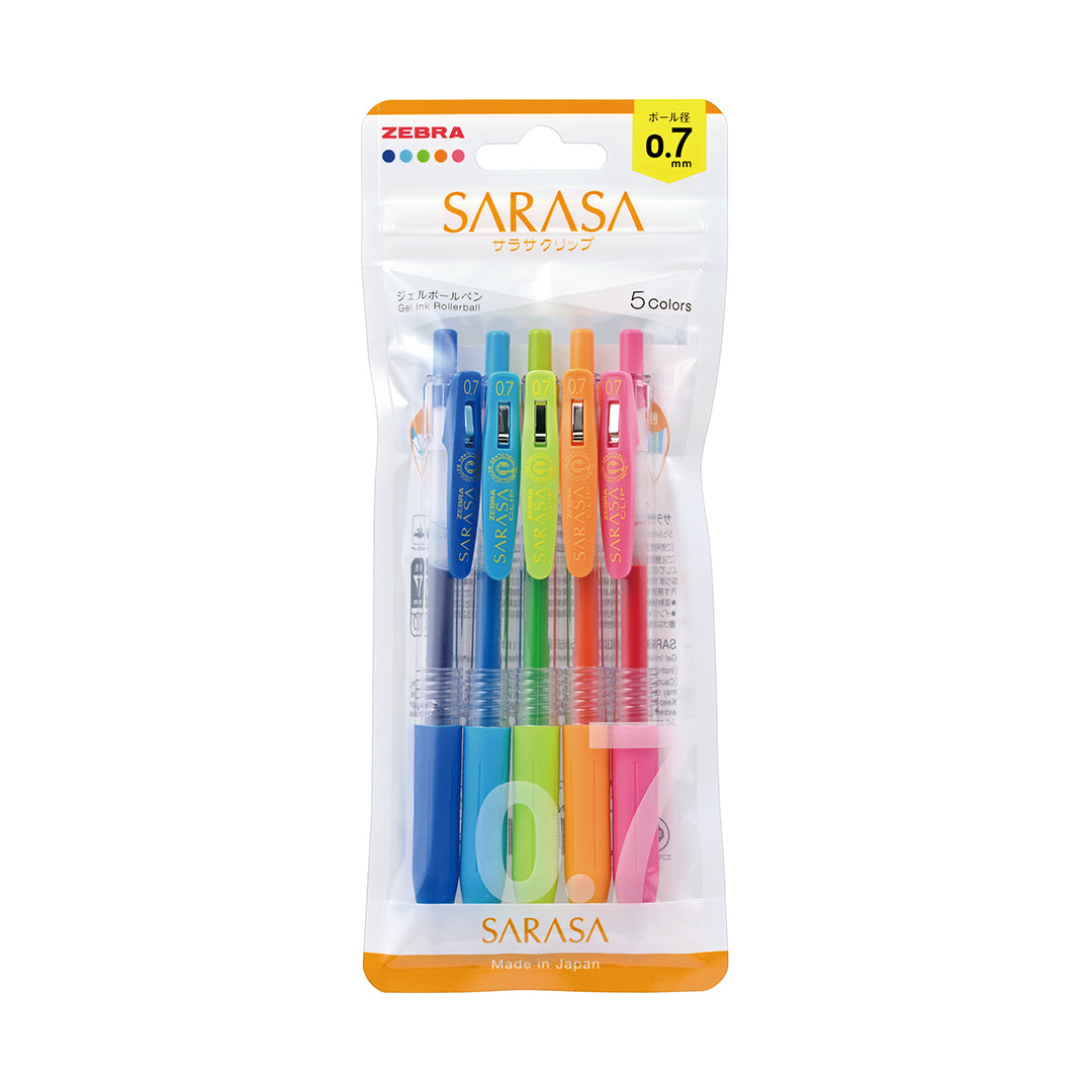 Zebra Sarasa Clip 0.7mm Gel Pen Set
