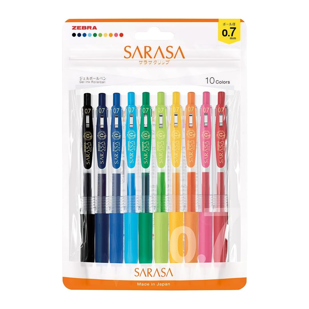 Zebra Sarasa Clip 0.7mm Gel Pen Set
