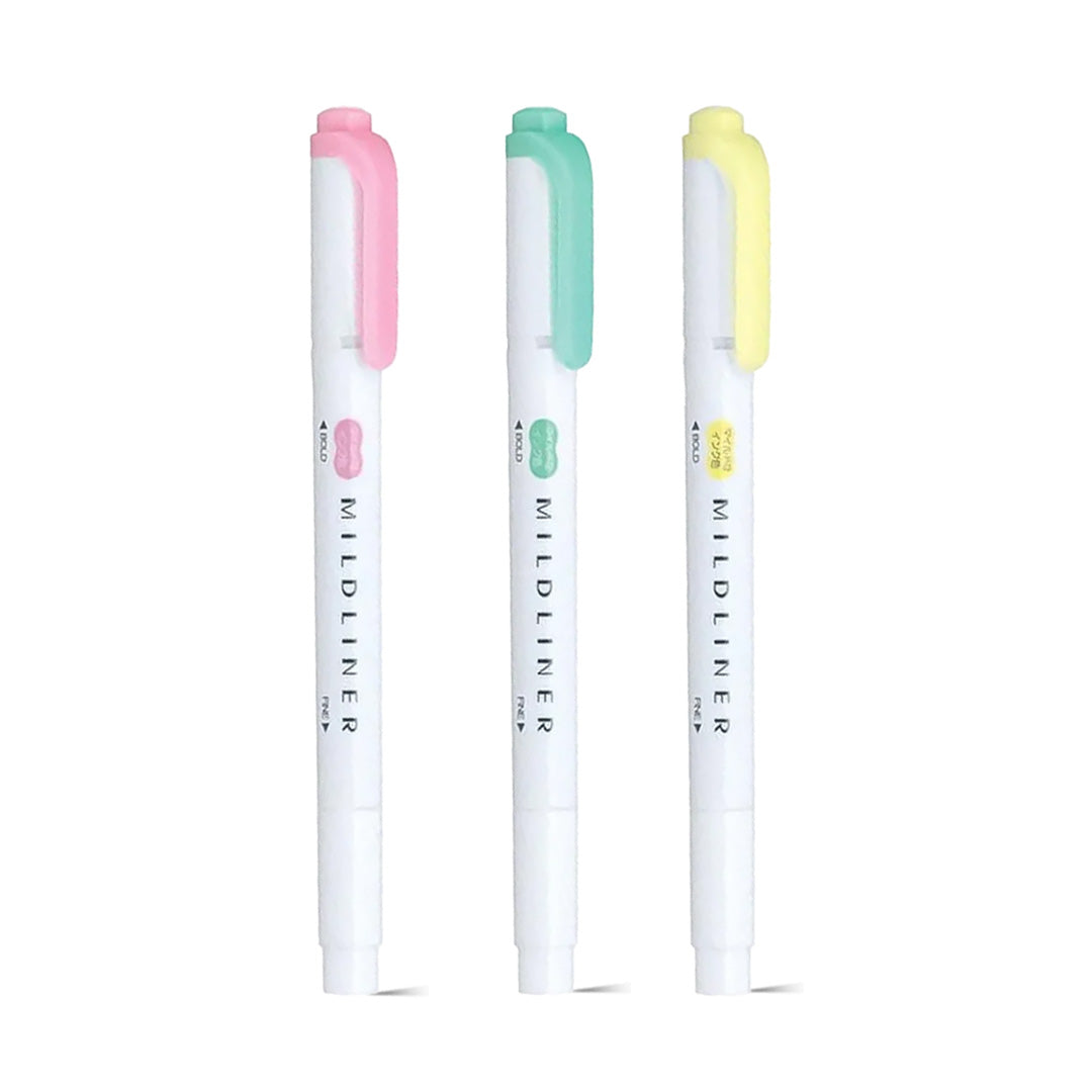 Zebra Mildliner Dual-Tip Brush Pen Set x 3