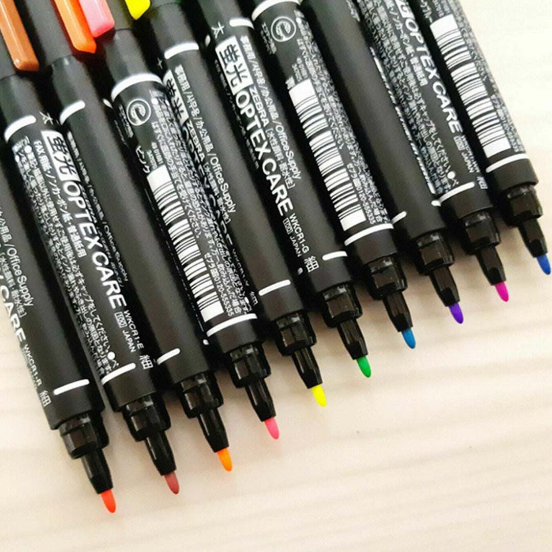 Zebra Optex Care Fluorescent Highlighter Set