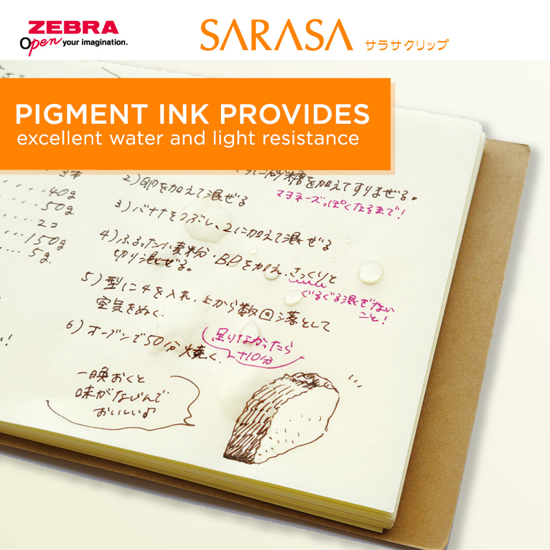 Zebra Sarasa Clip Gel Pen Set - 0.7mm