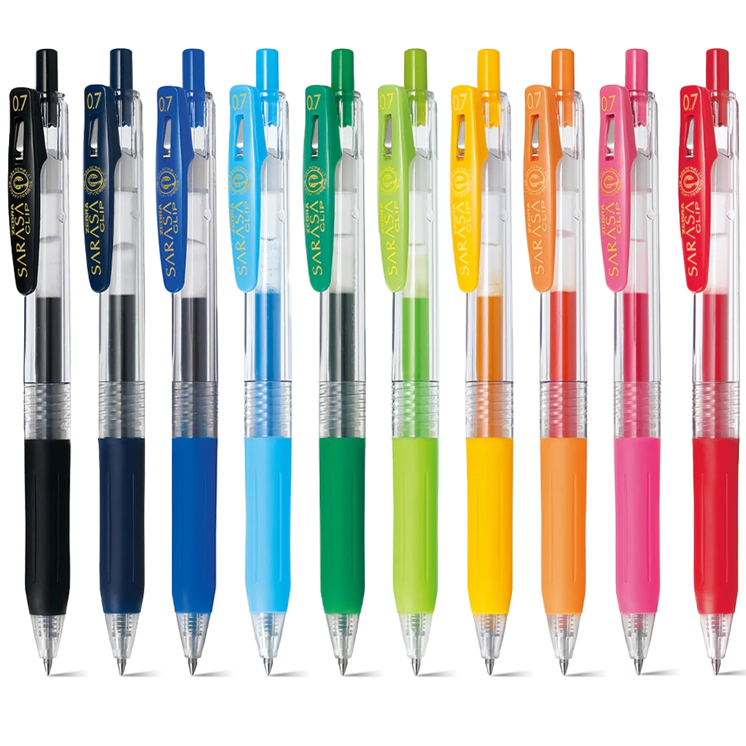 Zebra Sarasa Clip Gel Pen Set - 0.7mm