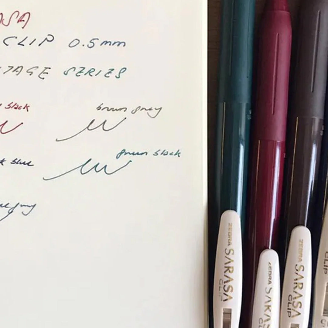 Zebra Sarasa Clip Vintage Gel Pen Set