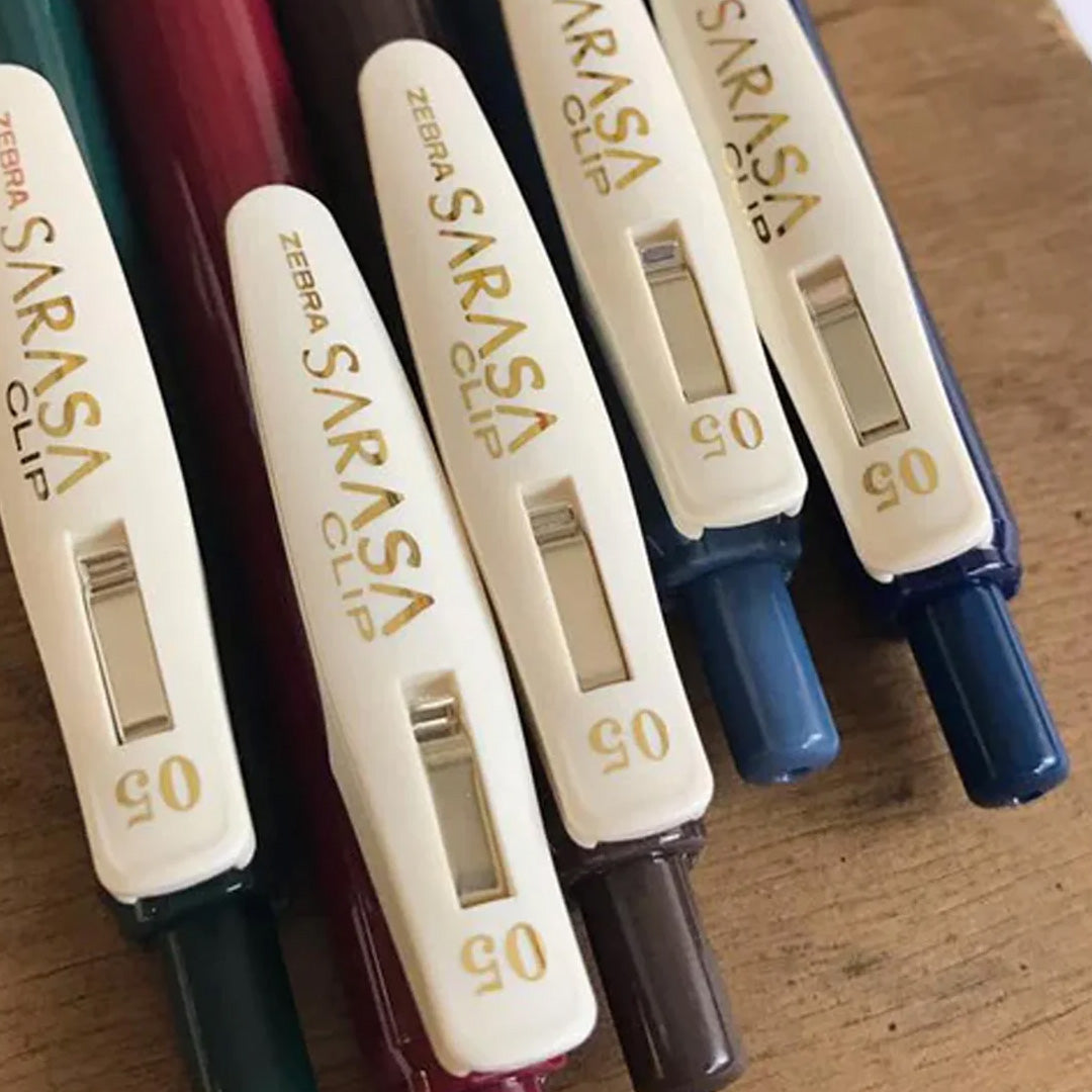 Zebra Sarasa Clip Vintage Gel Pen Set