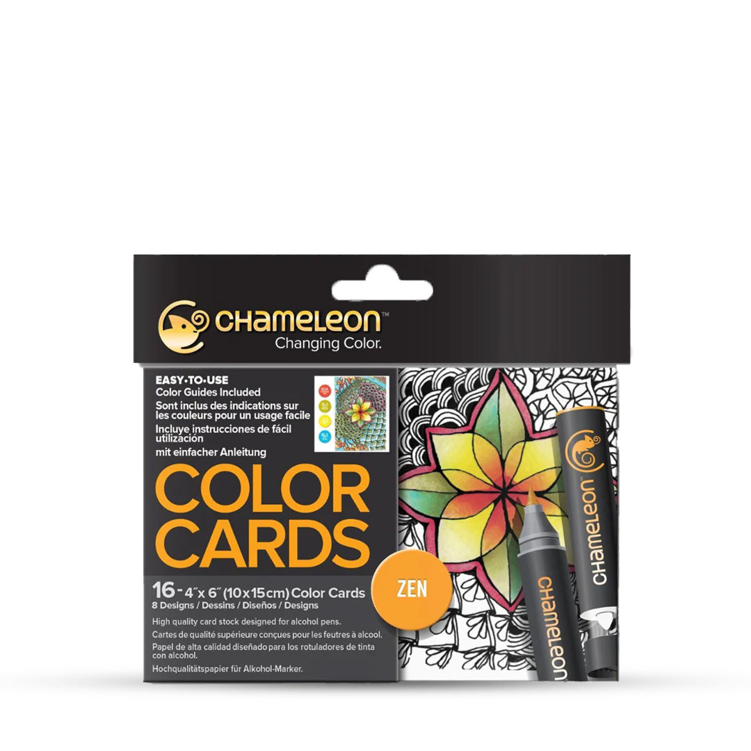 Chameleon Coloring Cards