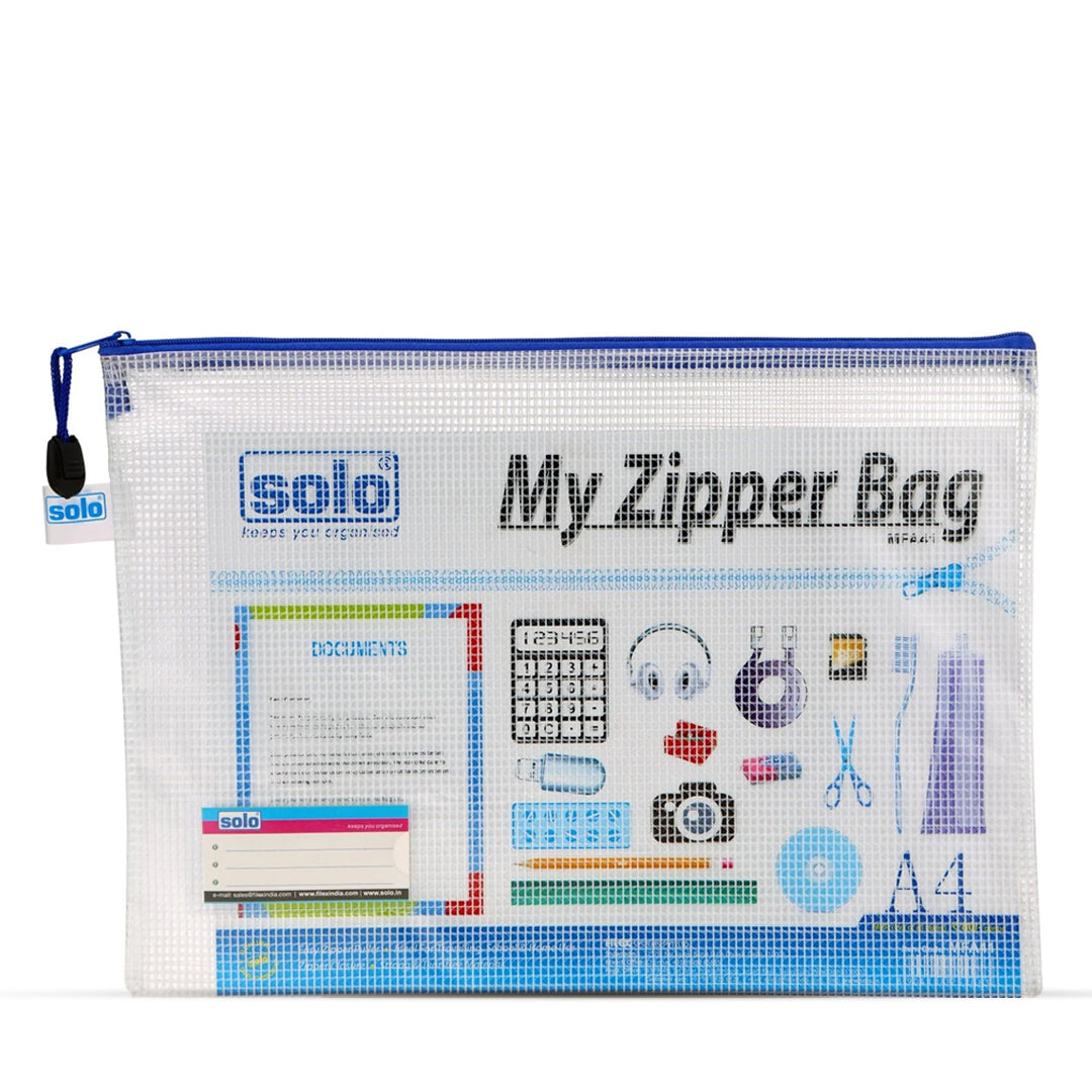 Solo My Zipper Assorted Closure Bag- Pack of 4