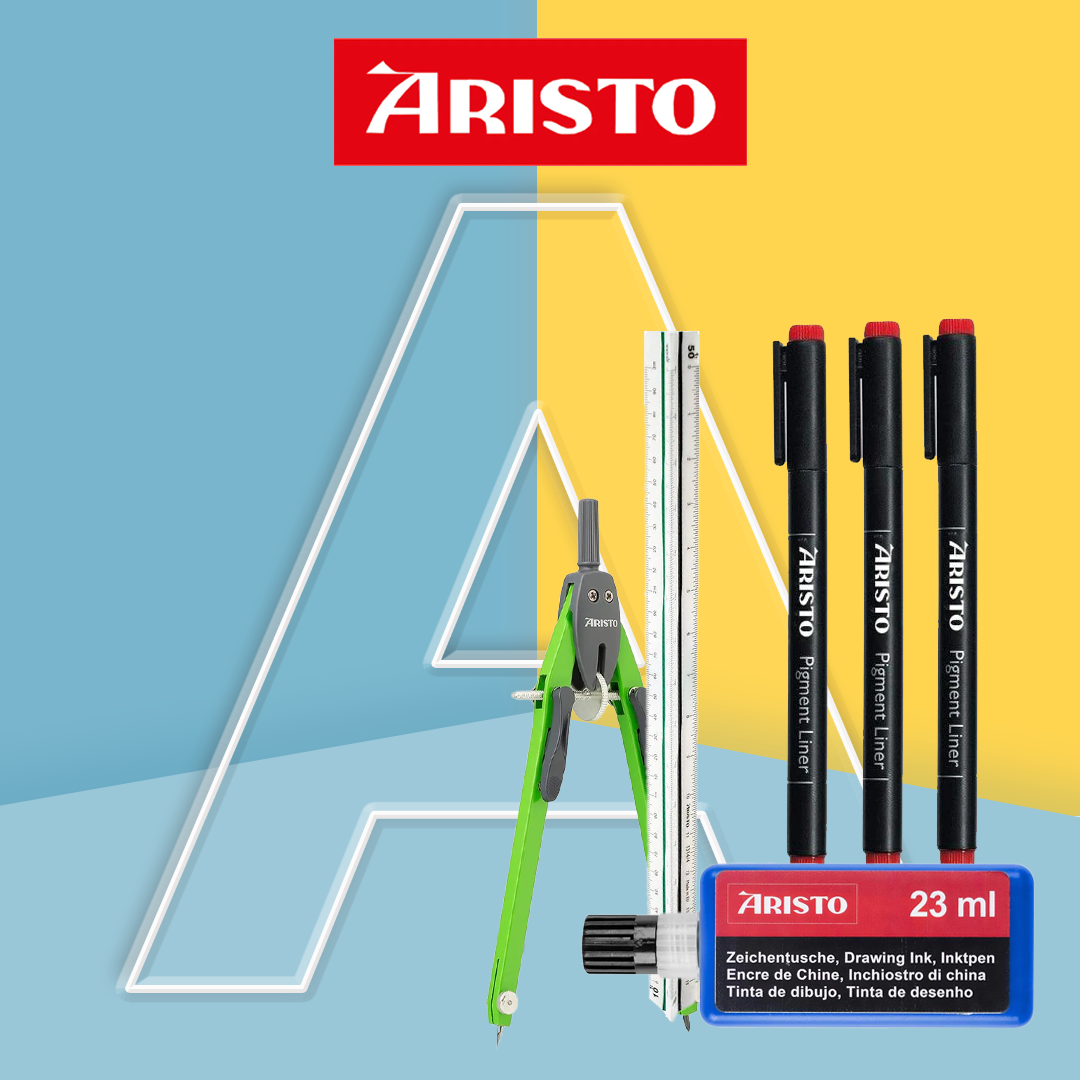 Aresto Ruler Aristo | Cutting Ruler Pexiglass | Red Cutting Edge | 30cm ...