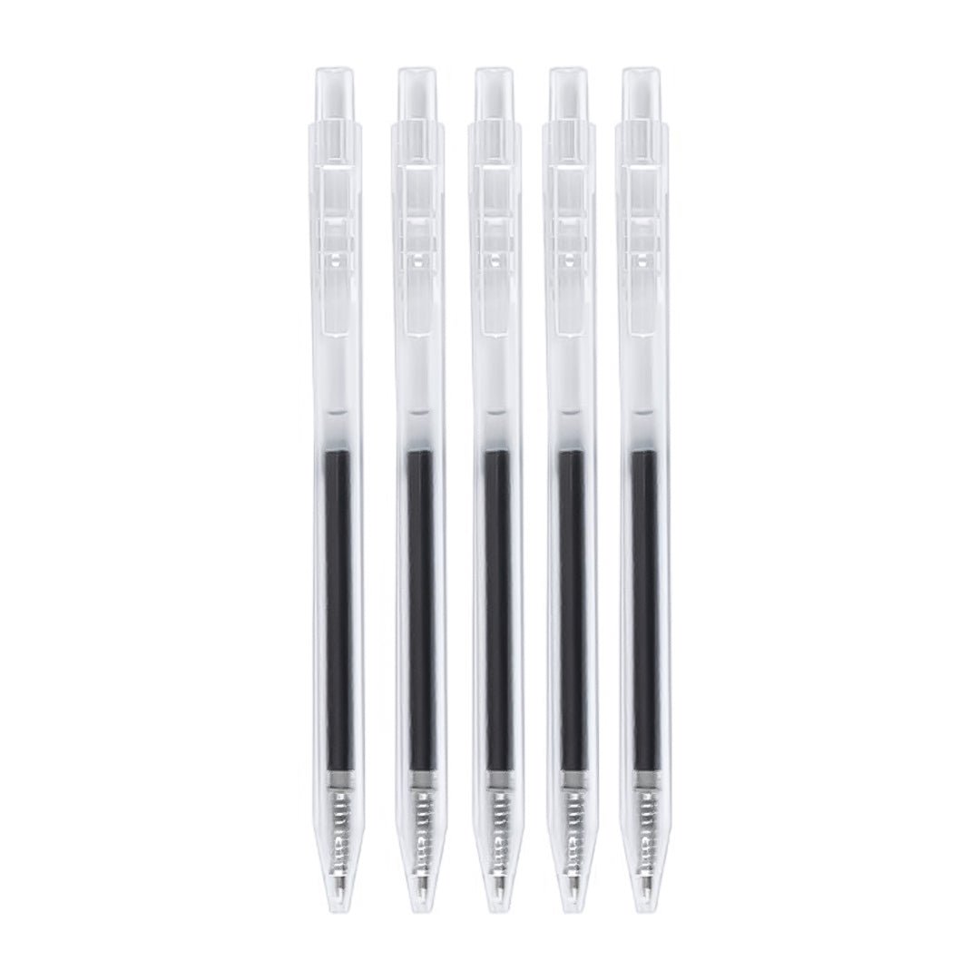 Baoke 0.5mm Black Ink Gel Pen Pack of 5 (PC 3628) - SCOOBOO - PC3628 - Gel Pens