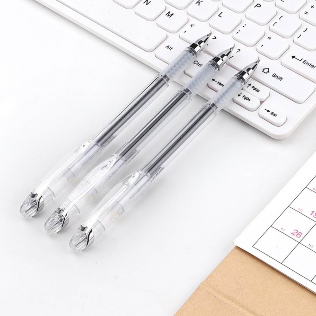 Baoke Clean Lily 0.5mm Black Gel Pen(Pack of 2) - SCOOBOO - PC1558 - Gel Pens