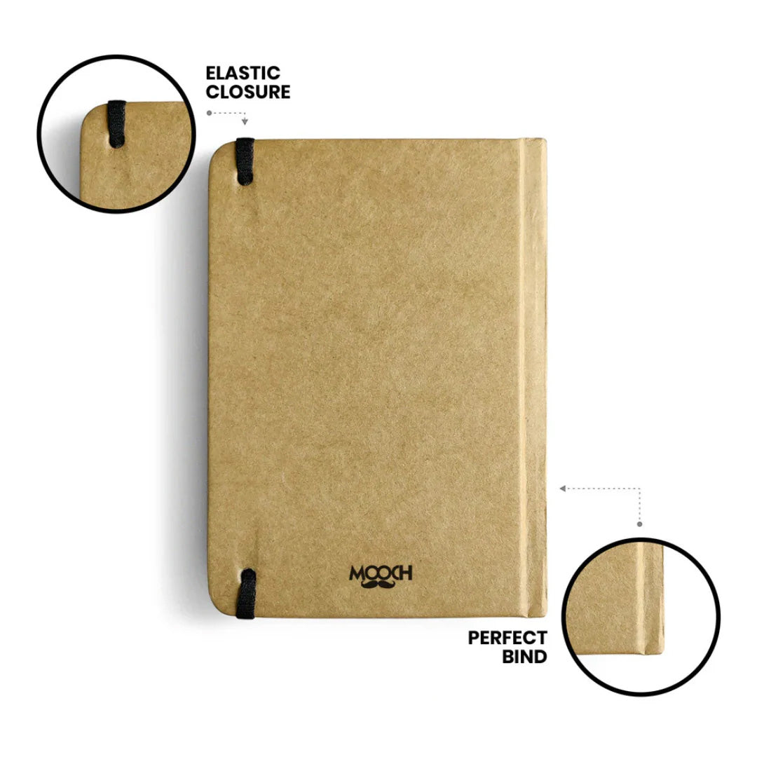 Mooch Handcrafted Khaki A5 Plain Notebook