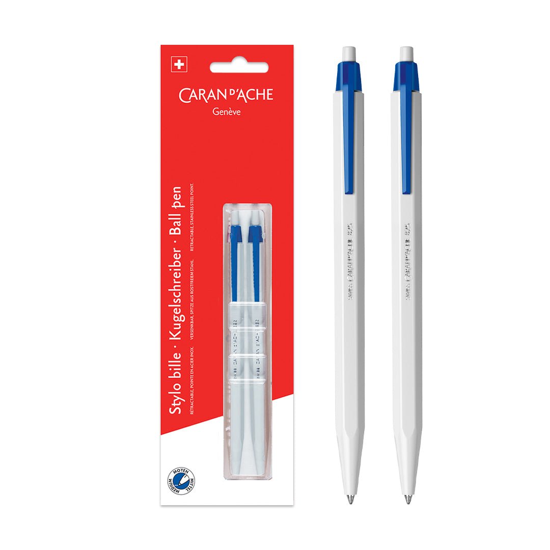 Caran d'ache 825 Blister Ballpoint Pen pack of 2 - SCOOBOO - 825260 - Roller Ball Pen