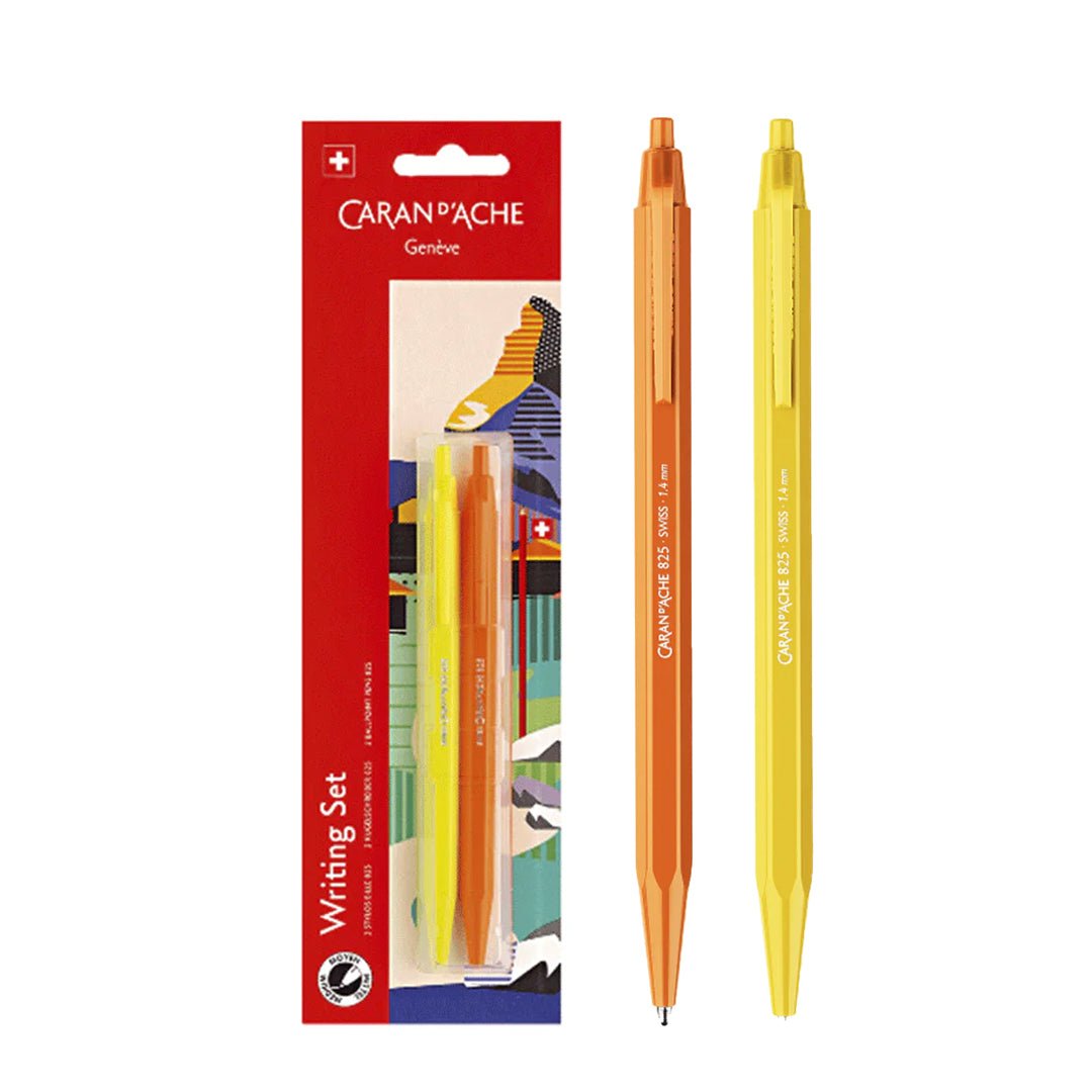 Caran d'ache 825 Blister Ballpoint Pen pack of 2 - SCOOBOO - 825262 - Roller Ball Pen