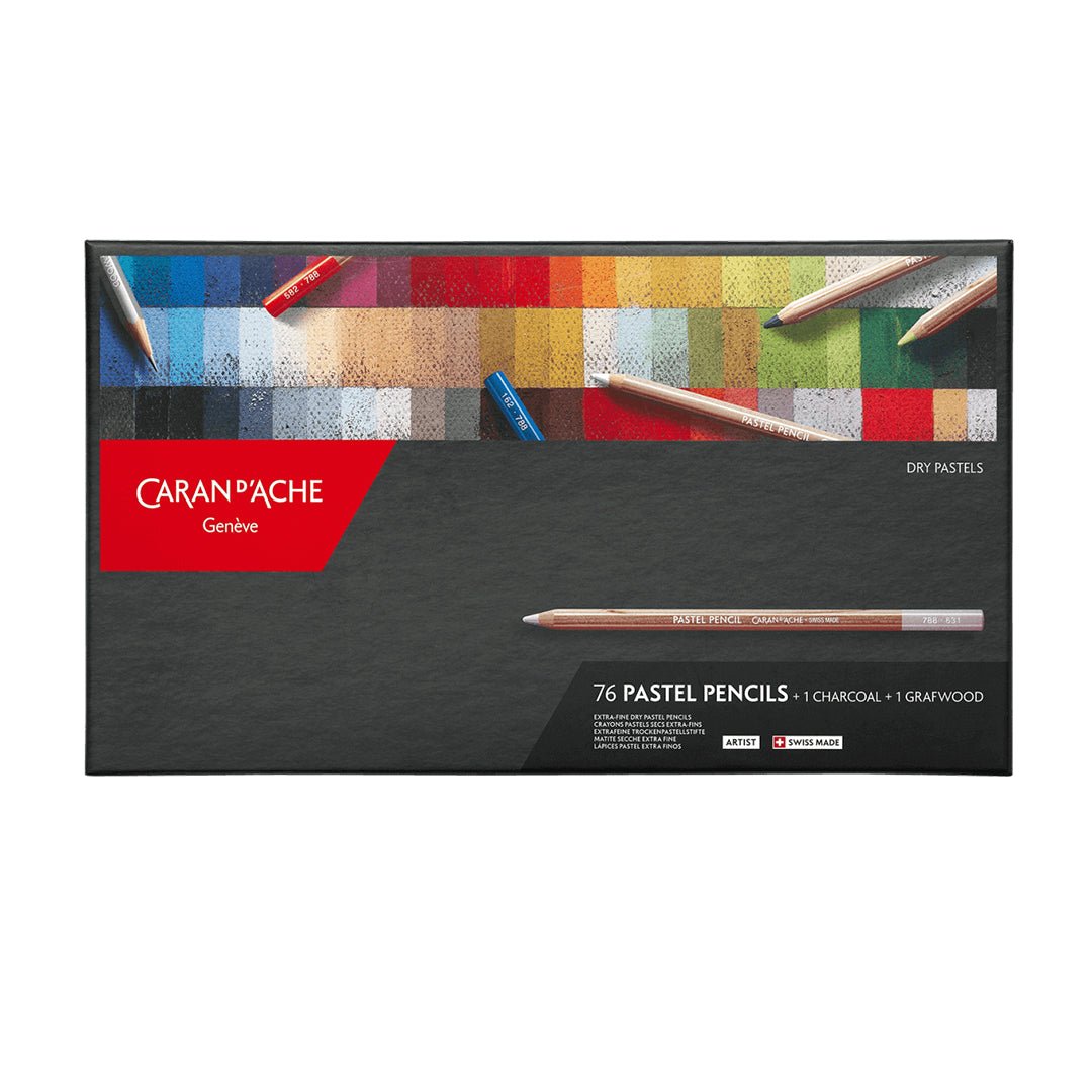 Caran d'ache Artist Pastel Pencil Assortment 76 Shades - SCOOBOO - 788.376 - Pastel Colors