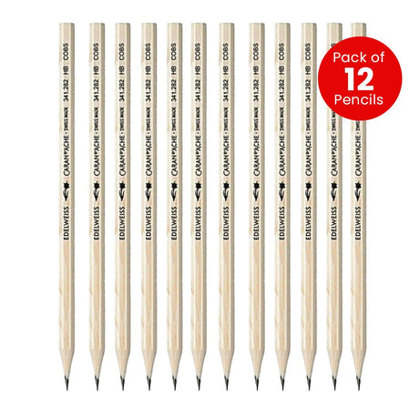 Caran d'ache Edelweiss Pine Wood Graphite Pencil HB (Pack of 12) - SCOOBOO - 341.282 - Pencils