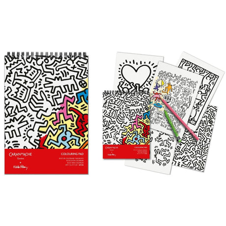 Caran D'ache Keith Haring Colouring Pad - SCOOBOO - CC0454.023 - Colouring Book