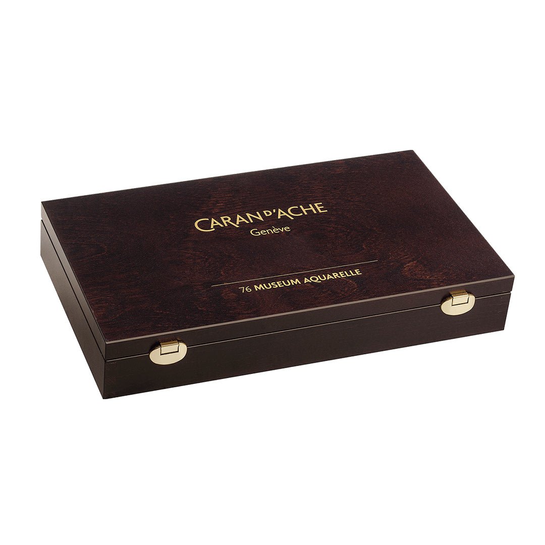 Caran d'ache Museum Aquarelle 76 color Shades Wooden Box - SCOOBOO - 3510.476 - Watercolour Pencils