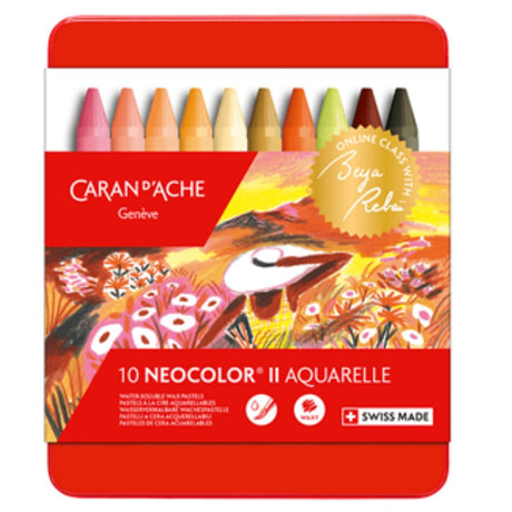 Caran Dache Neocolor Aquarelle 10 Warm Sh by Beya Rebaï - SCOOBOO - 7500.410 - Crayons