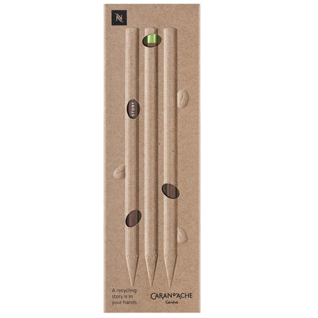 Caran D'ache Nespresso Edition Swisswood 3 Pencils - SCOOBOO - 348.100 - Pencils