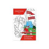 Caran D'ache Swiss Explorer A5 Colouring Book 20 Pages - SCOOBOO - 454.702 - Colouring Book