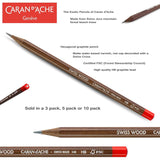 Caran d'ache Swiss Graphite Pencil Swiss Wood HB (Pack of 10) - Collectors Edition - SCOOBOO - 348.272 - Pencils