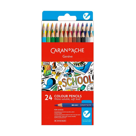 Caran Dache Water Soluble Pencils Cardboard - SCOOBOO - 1290.724 - Watercolour Pencils