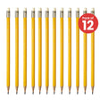 Caran d'ache Yellow Graphite Pencil With Eraser Cap (Pack of 12) - SCOOBOO - 351.272 - Pencils