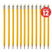 Caran d'ache Yellow Graphite Pencil With Eraser Cap (Pack of 12) - SCOOBOO - 351.272 - Pencils