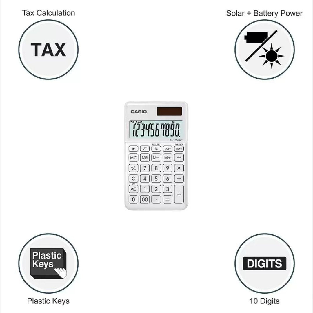 Casio SL-1000SC 10-Digits Calculator - SCOOBOO - SL-1000SC-GY - Calculator