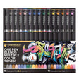 Chameleon 15 Color Pens+10 Color Tops 25 Pen Deluxe Set - SCOOBOO - Brush Pens