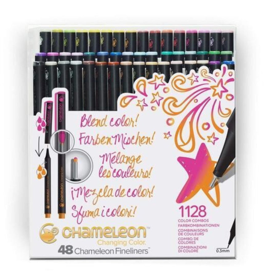 Chameleon Fineliners 48 pack Brilliant Colors - SCOOBOO - Fineliners