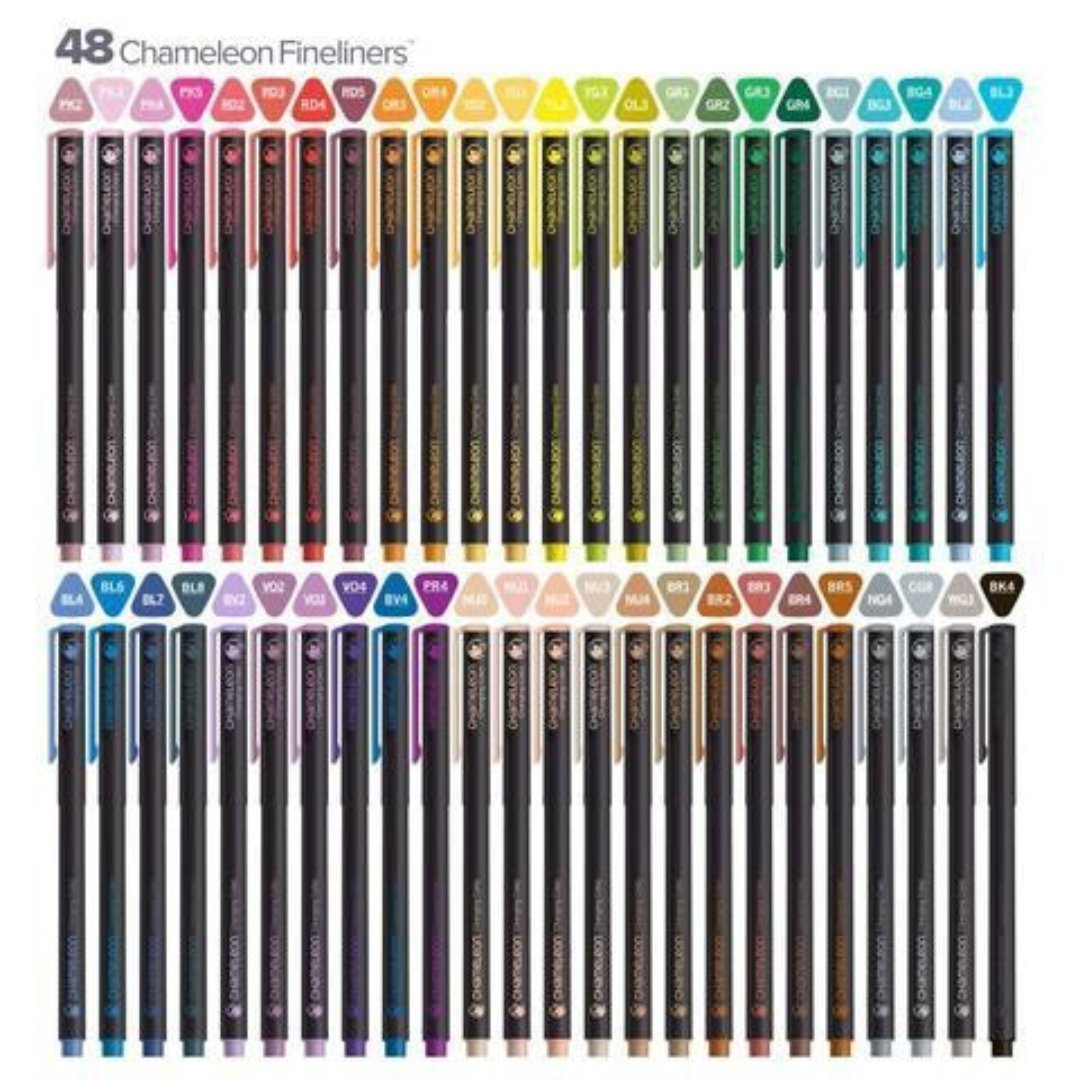 Chameleon Fineliners 48 pack Brilliant Colors - SCOOBOO - Fineliners