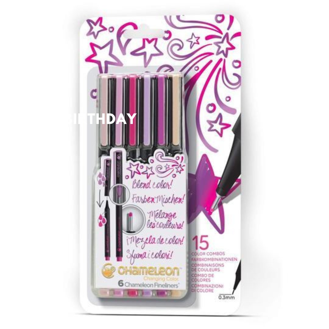 Chameleon Fineliners 6 pack Floral Colors - SCOOBOO - Fineliner