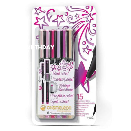 Chameleon Fineliners 6 pack Floral Colors - SCOOBOO - Fineliner